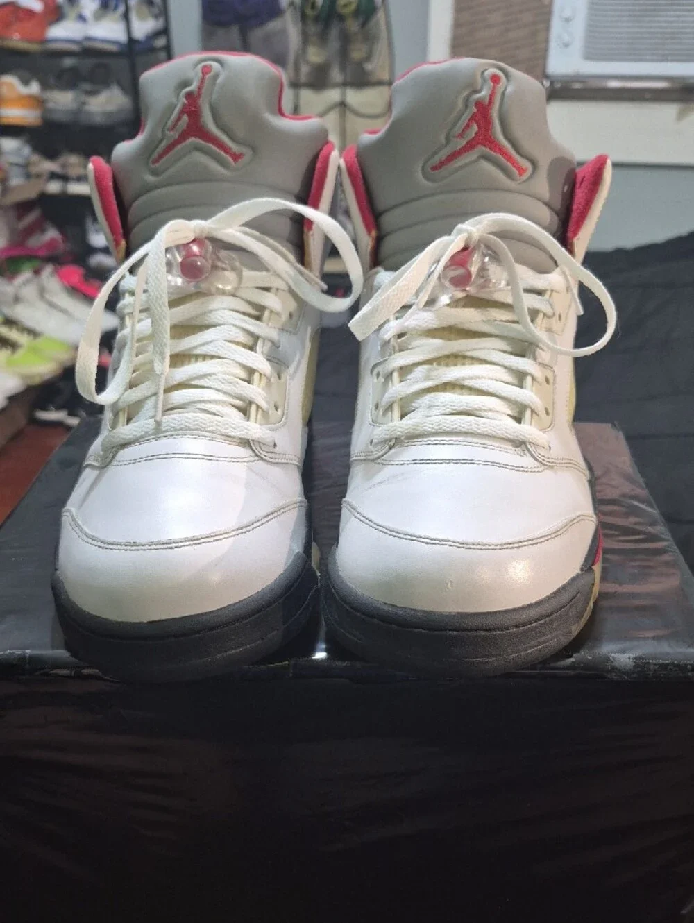 SAMPLE Air Jordan 5 Retro 'Fire Red' (2013) Mens 14 EUC
